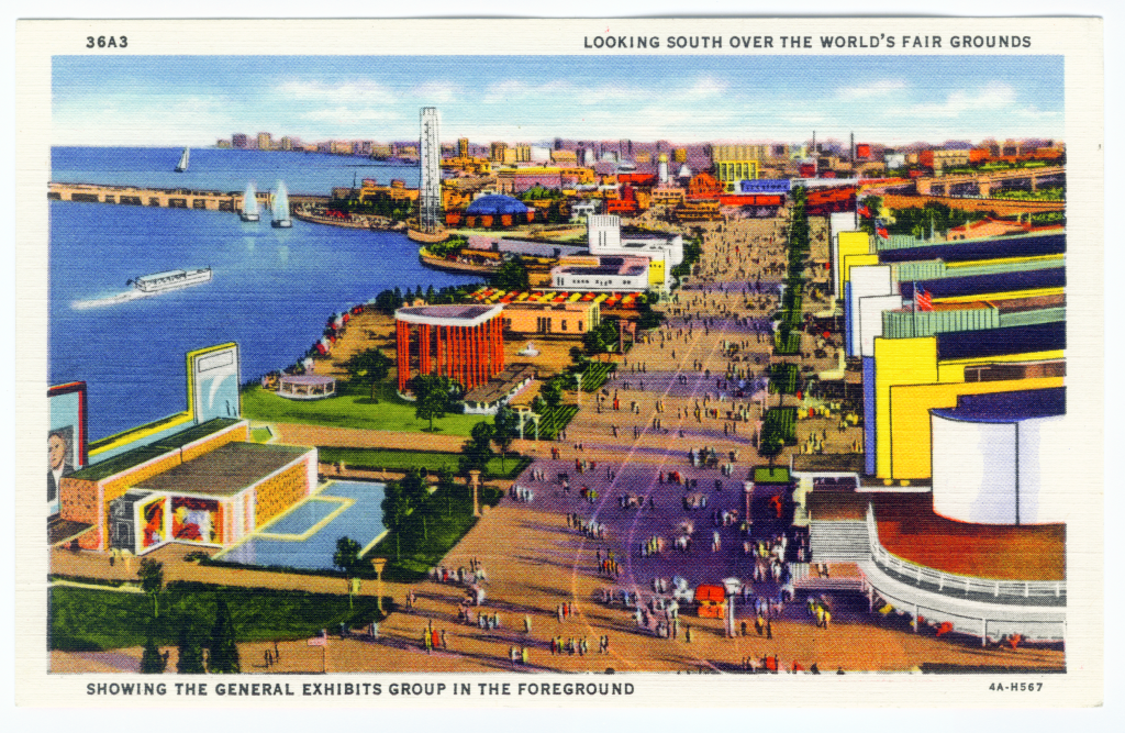 Set of 20 COLOR POSTCARDS from the CHICAGO WORLD/'S FAIR in 1933-34 Unused